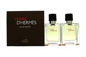 TERRE D'HERMES 2 PCS SET: 1.7 EAU DE TOILETTE SPRAY * 2 PIECES