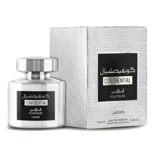 LATTAFA CONFIDENTIAL PLATINUM 3.4 EAU DE PARFUM SPRAY