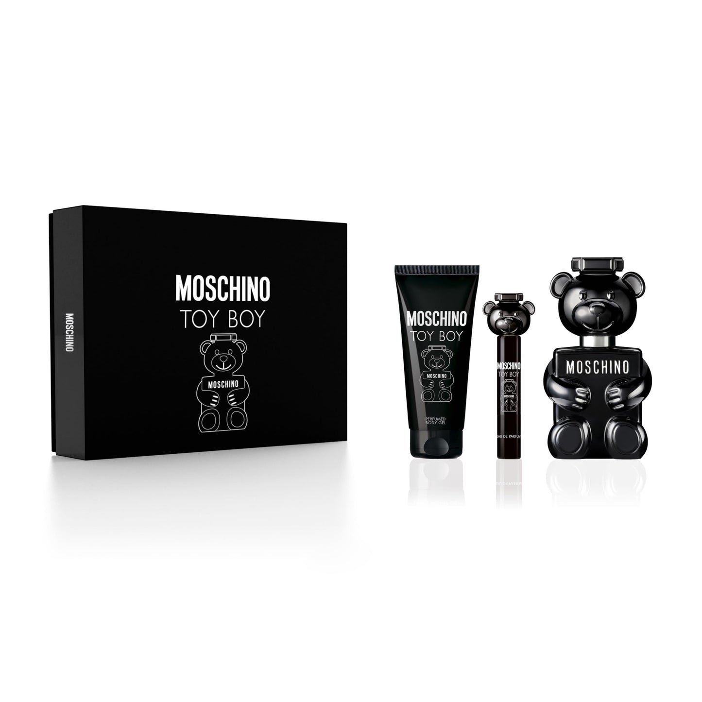 MOSCHINO TOY BOY 3 PCS SET: 3.4 EAU DE PARFUM SPRAY + 0.3 EAU DE PARFUM SPRAY + 3.4 BODY GEL