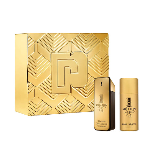 PACO RABANNE ONE MILLION 2 PCS SET FOR MEN: 3.4 EAU DE TOILETTE SPRAY + 5.1 DEODORANT SPRAY