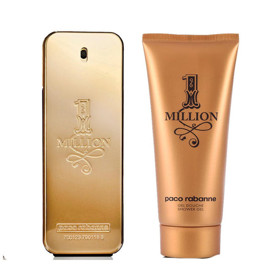 PACO RABANNE ONE MILLION 2 PCS SET FOR MEN: 3.4 EAU DE TOILETTE + 3.4 SHOWER GEL.