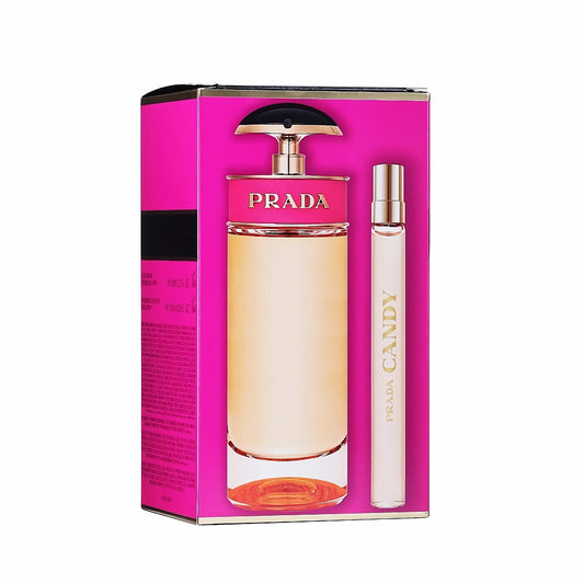 PRADA CANDY 2 PCS SET FOR WOMEN: 2.7 EAU DE PARFUM SPRAY + 0.34 EAU DE PARFUM SPRAY